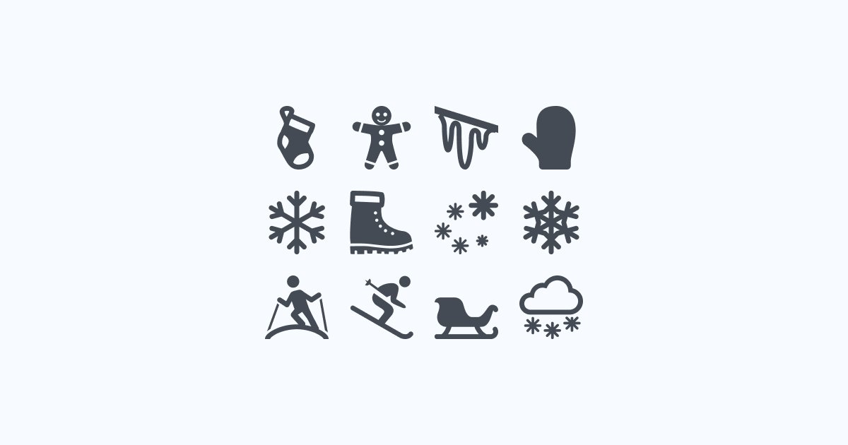 winter clipart icons