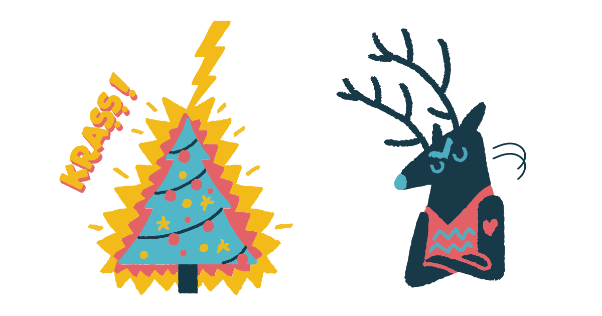 christmas freebie illustrations