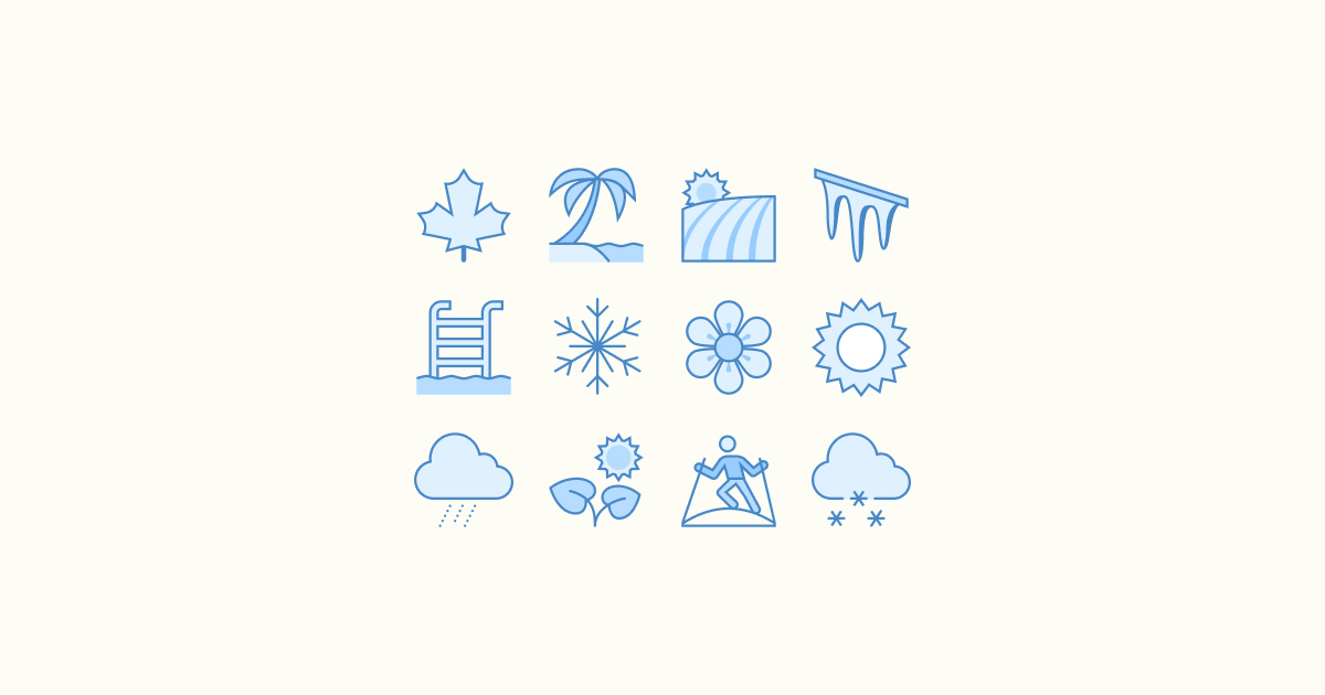 seasons clipart icons