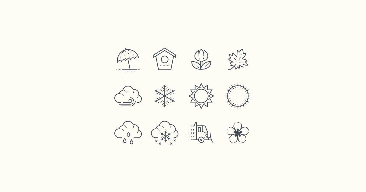 seasons clipart icons