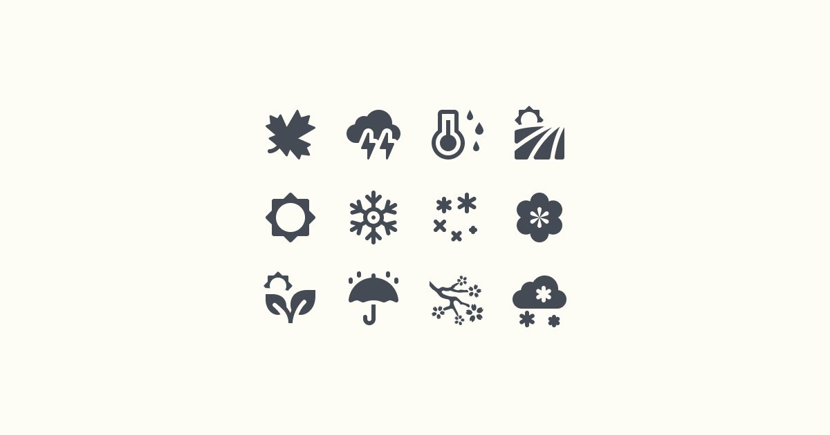 seasons clipart icons