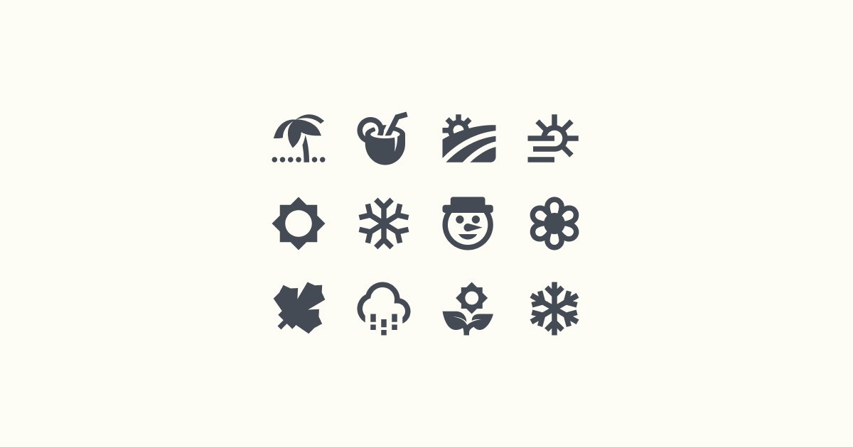 seasons clipart icons