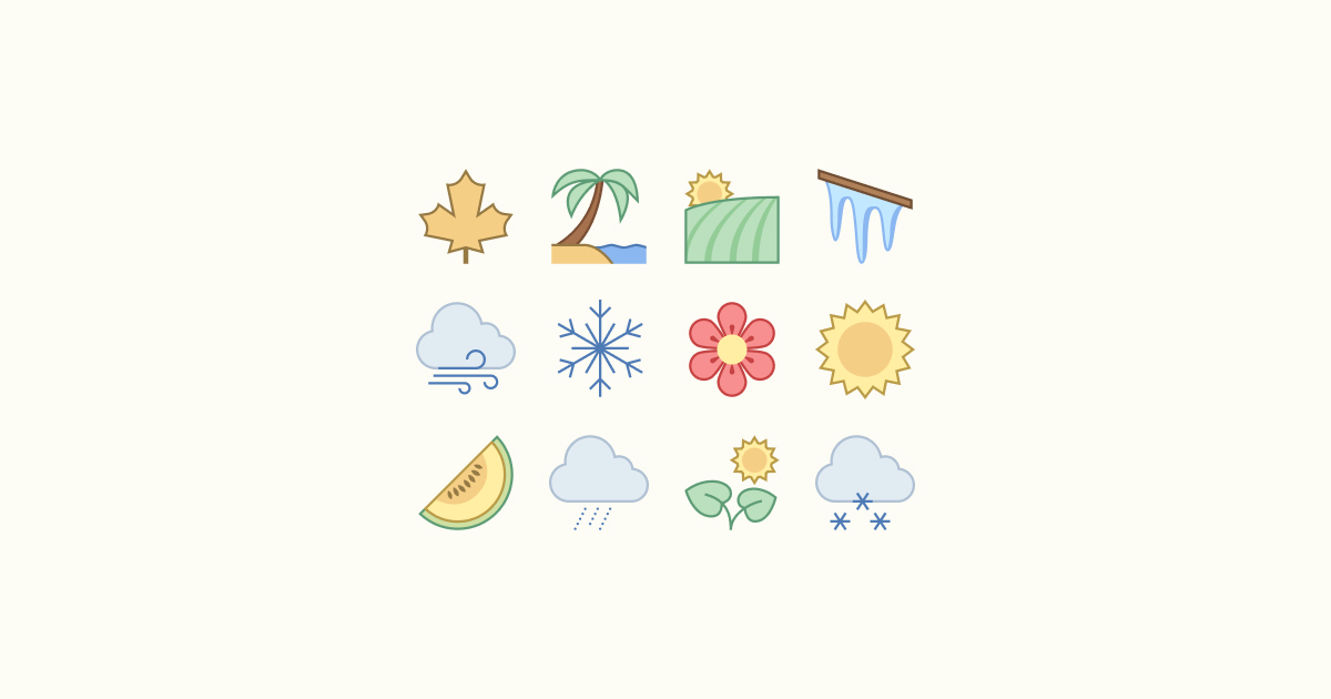 seasons clipart icons