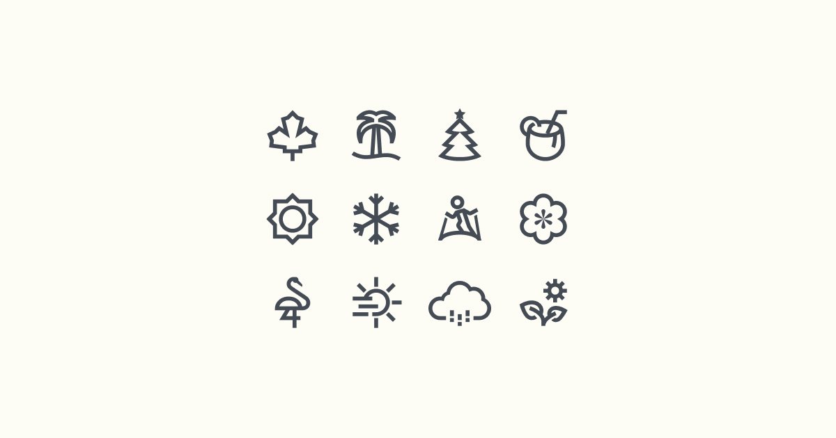 seasons clipart icons