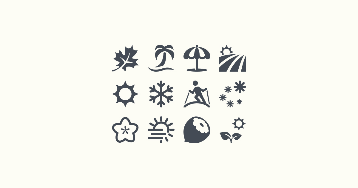 seasons clipart icons